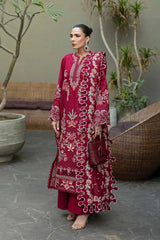 Akbar Aslam - 3PC Luxury Lawn Embroidered Suit cod