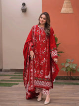 Mastorat Lawn 3PC Chikankari Embroidered Suit with Embroidered Lawn Dupatta Cod-698