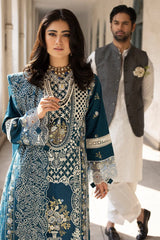 MAHNUR - 3PC Lawn Embroidered Suit  Cod