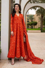 3 Pc Luxury Lawn Embroidered Chunri Duppatta | Denisa
