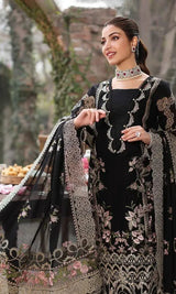 KAHF- 3PC Luxury Lawn Embroidered Suit cod-126